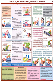 ПС02 Оказание первой помощи пострадавшим (бумага, А2, 6 листов) - Плакаты - Медицинская помощь - Магазин охраны труда Протекторшоп